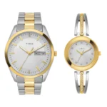 Timex Pairs Silver Round Analog Dial Watch