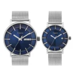 TIMEX Blue Round Dial Analog Pair's Watch