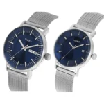 TIMEX Blue Round Dial Analog Pair's Watch - Image 2