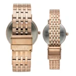 TIMEX Round Brown Dial Analog Pair's Watch - Image 3