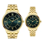 TIMEX Round Green Dial Analog Pair's Watch - Image 4