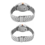 TIMEX Trendline Silver Round Dial Analog Pair's Watch - Image 2