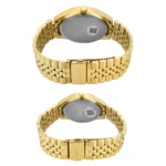 TIMEX Trendline Champagne Round Dial Analog Pair's Watch - Image 2