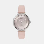 Fashion Women Quartz Purple Dial Analog Leather Watch TWEL15821