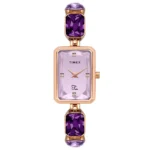 Timex Fria Women Lavender Rectangular Analog Watch - Image 3