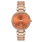 Timex Cosmic Awe Women Multifunction Round Dial Orange Watch