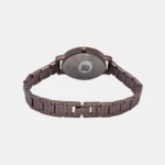 Women Brass Dial & Stainless Steel Bracelet Style Straps Analogue Watch TWEL23903 - Image 3