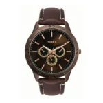 Timex Fashion Men's Digital Brown Dial Round Case Multifunction Function Watch