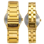 Timex Fashion Collection Premium Quality Multifunction Pair's Analog Brown Dial Coloured Quartz Watch, Round Dial with 44 mm Case width - Image 3