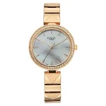 Titan Raga DEC Blaze Quartz Analog Mother of Pearl Dial Rose Gold Metal Strap Watch For Women