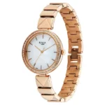 Titan Raga DEC Blaze Quartz Analog Mother of Pearl Dial Rose Gold Metal Strap Watch For Women - Image 3