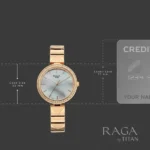 Titan Raga DEC Blaze Quartz Analog Mother of Pearl Dial Rose Gold Metal Strap Watch For Women - Image 4