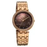 Titan Raga DEC Blaze Quartz Analog Brown Mother Of Pearl Dial Rose Gold Metal Strap Watch For Women - Image 2