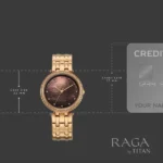 Titan Raga DEC Blaze Quartz Analog Brown Mother Of Pearl Dial Rose Gold Metal Strap Watch For Women - Image 6