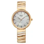 Titan Raga Power Pearls Quartz Analog Mother of Pearl Dial Rose Gold Metal Strap Watch For Women - Image 2