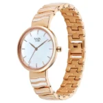 Titan Raga Power Pearls Quartz Analog Mother of Pearl Dial Rose Gold Metal Strap Watch For Women - Image 3
