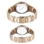 Titan Bandhan Quartz Analog With Sun - Moon Silver Dial Rose Gold Stainless Steel Strap Watch For Couple - Image 5