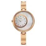 Titan Raga Power Pearls Quartz Analog Mother of Pearl Dial Rose Gold Metal Strap Watch For Women - Image 2