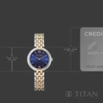 Titan Workday Wonders Quartz Analog Blue Dial Two Toned Metal Strap Watch For Women - Image 5