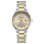 Titan Workday Wonders Quartz Analog Champagne Dial Two Toned Metal Strap Watch For Women