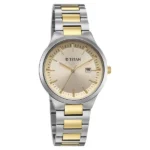 Titan Workday Wonders Quartz Analog Champagne Dial Two Toned Metal Strap Watch For Women - Image 2