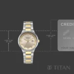 Titan Workday Wonders Quartz Analog Champagne Dial Two Toned Metal Strap Watch For Women - Image 4