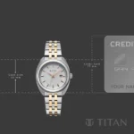 Titan Work Essentials Quartz Analog Silver Dial Two Toned Metal Strap Watch For Women - Image 4