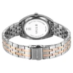 Titan Work Essentials Quartz Analog Silver Dial Two Toned Metal Strap Watch For Women - Image 6