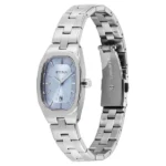Titan Work Essentials Quartz Analog Blue Dial Silver Metal Strap Watch For Women - Image 3