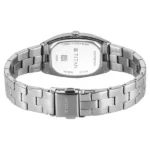 Titan Work Essentials Quartz Analog Blue Dial Silver Metal Strap Watch For Women - Image 6