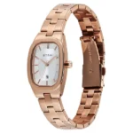 Titan Work Essentials Quartz Analog Silver Dial Rose Gold Metal Strap Watch For Women - Image 3