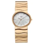 Titan Raga Sierra Quartz Analog White Dial Rose Gold Metal Strap Watch For Women