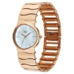 Titan Raga Sierra Quartz Analog White Dial Rose Gold Metal Strap Watch For Women - Image 2