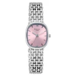 Titan Raga Spotlight Quartz Analog Pink Dial Silver Metal Strap Watch For Women - Image 2