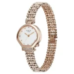 Titan Raga Spotlight Quartz Analog White Dial Rose Gold Metal Strap Watch For Women - Image 3