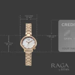 Titan Raga Spotlight Quartz Analog White Dial Rose Gold Metal Strap Watch For Women - Image 6