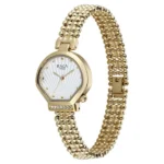 Titan Raga Spotlight Quartz Analog White Dial Golden Metal Strap Watch For Women - Image 3