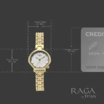 Titan Raga Spotlight Quartz Analog White Dial Golden Metal Strap Watch For Women - Image 6