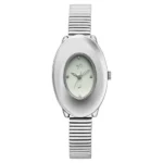 Vyb Runway By Fastrack Quartz Analog Green Dial Silver Stainless Steel Strap Watch For Girls
