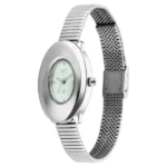 Vyb Runway By Fastrack Quartz Analog Green Dial Silver Stainless Steel Strap Watch For Girls - Image 3