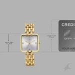 Vyb Minimalist By Fastrack Quartz Analog Silver Dial Golden Metal Strap Watch For Girls - Image 6