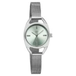 Vyb Spotlight By Fastrack Quartz Analog Blue Dial Silver Stainless Steel Strap Watch For Girls
