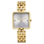 Vyb Minimalist By Fastrack Quartz Analog Silver Dial Golden Metal Strap Watch For Girls - Image 3