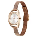 Vyb Spotlight By Fastrack Quartz Analog Silver Dial Rose Gold Stainless Steel Strap Watch For Girls - Image 3