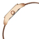 Vyb Spotlight By Fastrack Quartz Analog Silver Dial Rose Gold Stainless Steel Strap Watch For Girls - Image 4