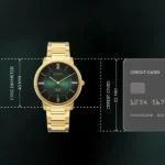 Edge Meister Quartz Analog with Date Green Dial Golden Stainless Steel Strap Watch For Men - Image 4