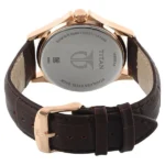 Titan Quartz Multifunction White Dial Leather Strap Watch for Men - Image 4