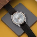 Titan Quartz Multifunction Silver Dial Leather Strap Watch for Men - Image 2