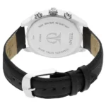 Titan Quartz Multifunction Silver Dial Leather Strap Watch for Men - Image 4
