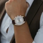 Titan Quartz Multifunction Silver Dial Leather Strap Watch for Men - Image 3